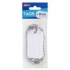 White Scallop Tags with String 13209
