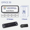 badgepoint Office 30 Name Badge, Black Frame with Extra Strong Magnetic Fastener BP99130