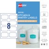 Kitchen & Pantry Labels AE9011 Content: 32 Labels / 4 Sheets