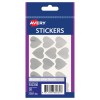 Silver Heart Stickers 932356