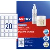 Crystal Clear Square Labels 980021 Content: 200 Labels / 10 Sheets