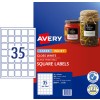 Glossy Square Labels 980015 Content: 350 Labels / 10 Sheets
