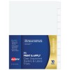 Print & Apply Label Dividers, Unpunched Clear, 10 Tabs 16063