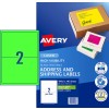 Fluoro Green High Visibility Shipping Labels 959408 Content: 20 Labels / 10 Sheets