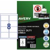 White Heavy Duty Labels 959215 Content: 200 Labels / 25 Sheets