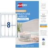 Multi-Use Labels With Silver Border 393340 Content: 80 Labels / 10 Sheets