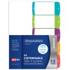 Customisable Table of Contents Dividers, 1-5 Tabs, Landscape/Portrait 922002