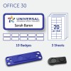 badgepoint Office 30 Name Badge, Blue Frame with Extra Strong Magnetic Fastener BP99129