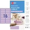 Lavender Purple Coloured Labels 393200 Content: 160 Labels / 10 Sheets