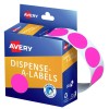 Fluoro Pink Dispenser Dot Stickers 937372