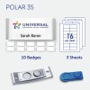 badgepoint Polar® 35 Name Badge, Steel Coated Frame with Magnetic Fastener BP99041