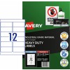 Heavy Duty Removable Labels 959208 Content: 240 Labels / 20 Sheets