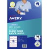 Fabric Print & Divide Name Badge Labels with Red Border 980090