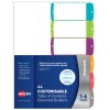 Customisable Table of Contents Dividers, 1-6 Tabs, Landscape/Portrait 922003