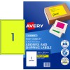Fluoro Yellow High Visibility Shipping Labels 35999 Content: 25 Labels / 25 Sheets