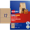 Kraft Brown Wraparound Labels 980051 Content: 180 Labels / 15 Sheets