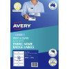 Fabric Print & Divide Name Badge Labels with Blue Border 980091