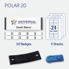 badgepoint Polar® 20 Name Badge, Black Frame with Magnetic Fastener BP99011