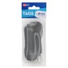 Black Scallop Tags with String 13208