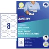 Oval Print & Divide Fabric Name Badge Labels 980048 Content: 80 Badges / 10 Sheets