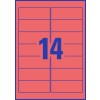 Avery Coral Coloured Labels 959424 99.1 x 38.1 mm