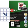 White Heavy Duty Labels 936069 Content: 240 Labels / 10 Sheets
