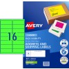 Fluoro Green High Visibility Shipping Labels 35932 Content: 400 Labels / 25 Sheets