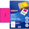 Fluoro Pink High Visibility Shipping Labels 35998 Content: 25 Labels / 25 Sheets