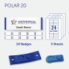 badgepoint Polar® 20 Name Badge, Blue Frame with Magnetic Fastener BP99010