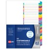 Customisable Table of Contents Dividers, A-Z Tabs, Landscape/Portrait 922007