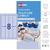 Sky Blue Coloured Labels 393010 Content: 80 Labels / 10 Sheets