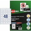 Heavy Duty Removable Labels 959206 Content: 960 Labels / 20 Sheets