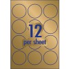 Avery Gold Round Labels 980072 Content: 60 Labels / 5 Sheets