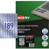 Silver Heavy Duty Labels 959200 Content: 3780 Labels / 20 Sheets