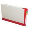 White Fullvue Self Lateral File with Red Tab & Spine 165715RED