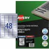 Silver Heavy Duty Labels 959201 Content: 960 Labels / 20 Sheets