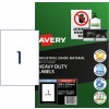 Heavy Duty Removable Labels 959211 Content: 20 Labels / 20 Sheets