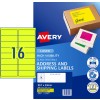 Fluoro Yellow High Visibility Shipping Labels 35942 Content: 400 Labels / 25 Sheets