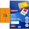 Fluoro Orange High Visibility Shipping Labels 35972 Content: 400 Labels / 25 Sheets