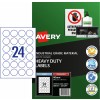 White Heavy Duty Labels 959162 Content: 240 Labels / 10 Sheets