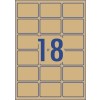Kraft Brown Rectangle Labels 980017 62 x 42 mm