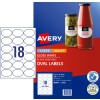 Glossy Oval Labels 980000 Content: 180 Labels / 10 Sheets