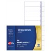 Print & Apply Label Dividers, White, 10 Tabs 930113