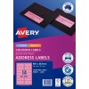 Avery Pink Coloured Labels 959420