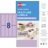 Lavender Purple Coloured Labels 393000 Content: 80 Labels / 10 Sheets