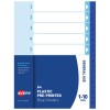Plastic Pre-printed Dividers, 1-10 Tabs 85810