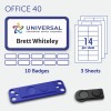 badgepoint Office 40 Name Badge, Blue Frame with Extra Strong Magnetic Fastener BP99145