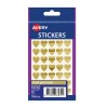Gold Hearts Stickers 932362