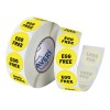 'Egg Free' Allergy Label 937393