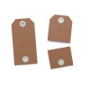 2in1 Perforated Tags Kraft Brown, 100 Pack 19000 Content: 100 Tags / 100 Tags